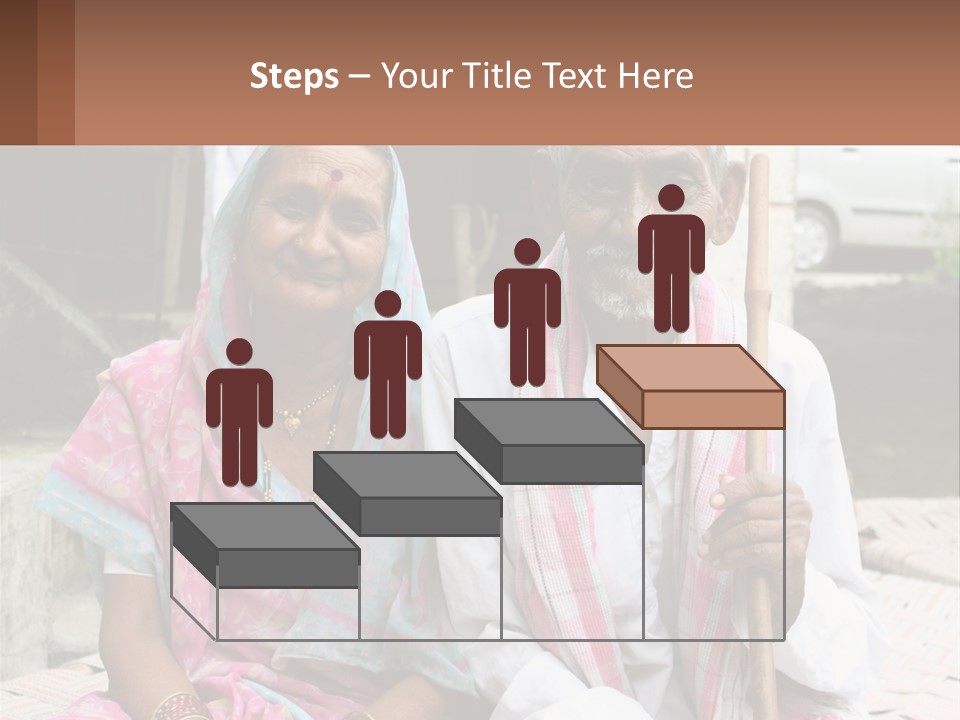 A Couple Of People Standing Next To Each Other PowerPoint Template
