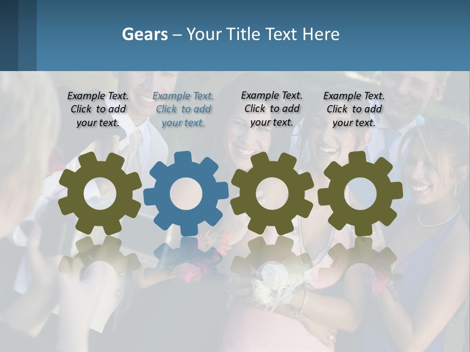 A Group Of People Taking A Picture With A Camera PowerPoint Template