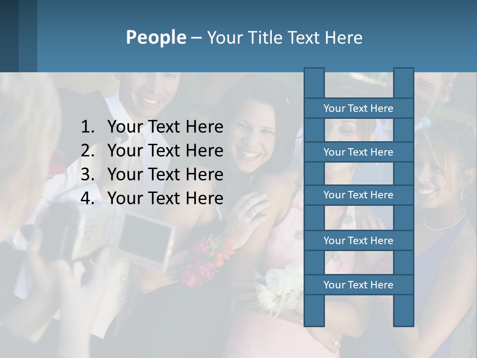 A Group Of People Taking A Picture With A Camera PowerPoint Template
