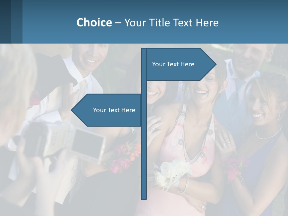 A Group Of People Taking A Picture With A Camera PowerPoint Template