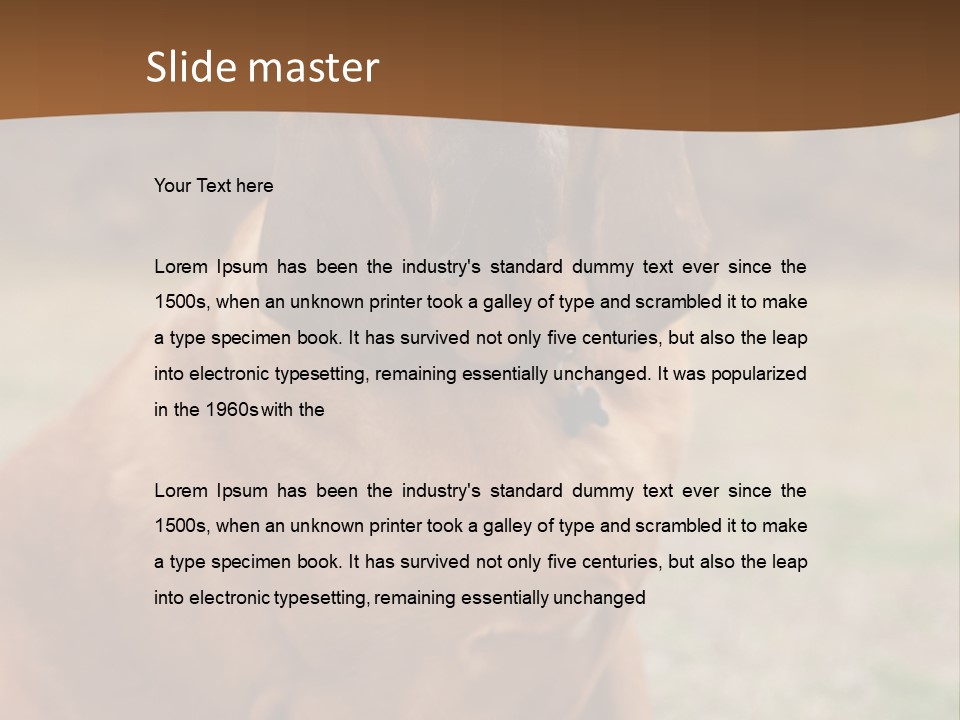 A Brown Dog Sitting On Top Of A Grass Covered Field PowerPoint Template