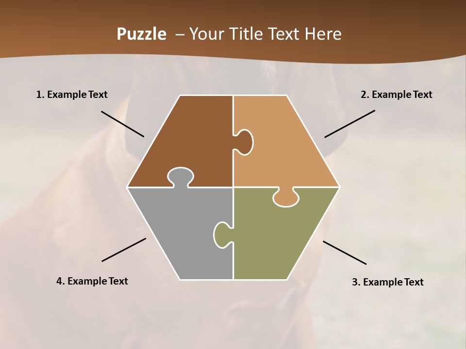 A Brown Dog Sitting On Top Of A Grass Covered Field PowerPoint Template