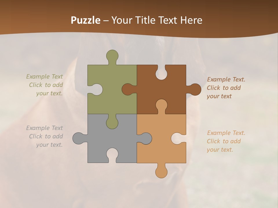 A Brown Dog Sitting On Top Of A Grass Covered Field PowerPoint Template