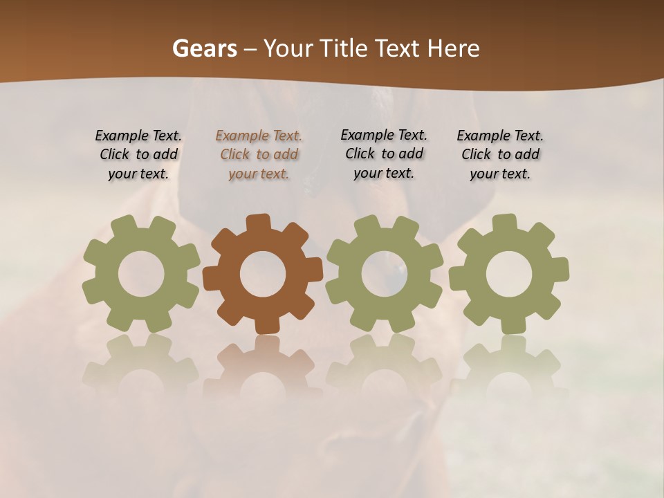 A Brown Dog Sitting On Top Of A Grass Covered Field PowerPoint Template