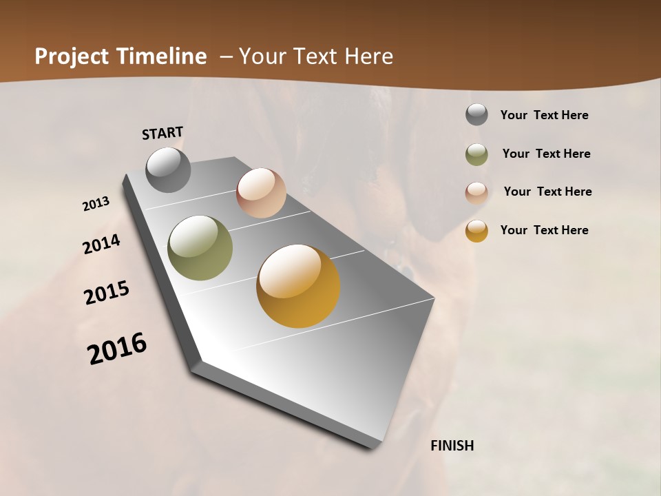 A Brown Dog Sitting On Top Of A Grass Covered Field PowerPoint Template