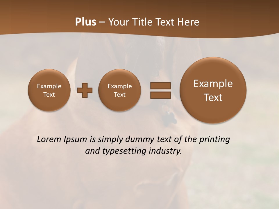 A Brown Dog Sitting On Top Of A Grass Covered Field PowerPoint Template