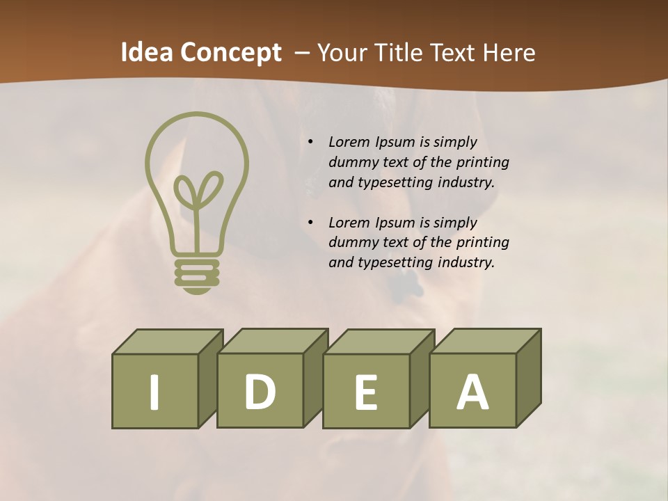 A Brown Dog Sitting On Top Of A Grass Covered Field PowerPoint Template