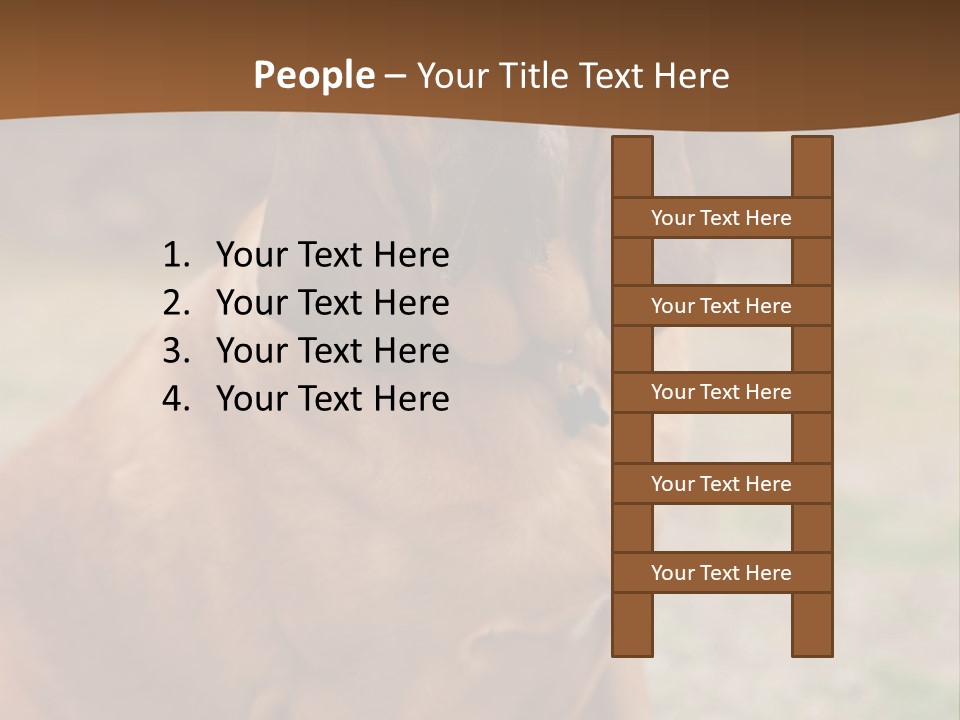 A Brown Dog Sitting On Top Of A Grass Covered Field PowerPoint Template