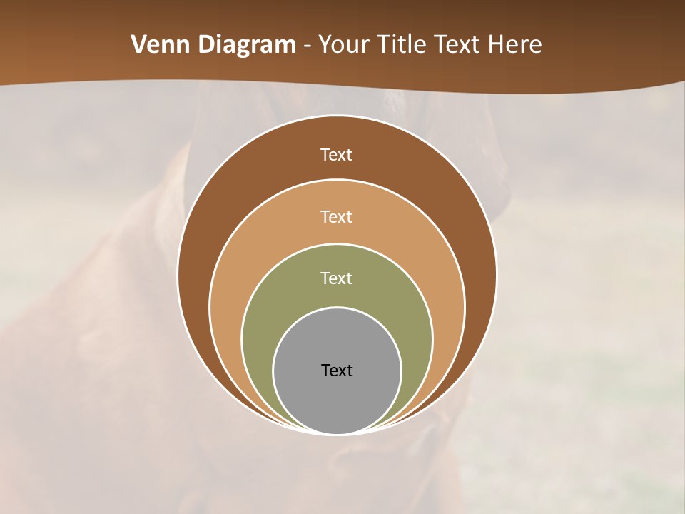 A Brown Dog Sitting On Top Of A Grass Covered Field PowerPoint Template