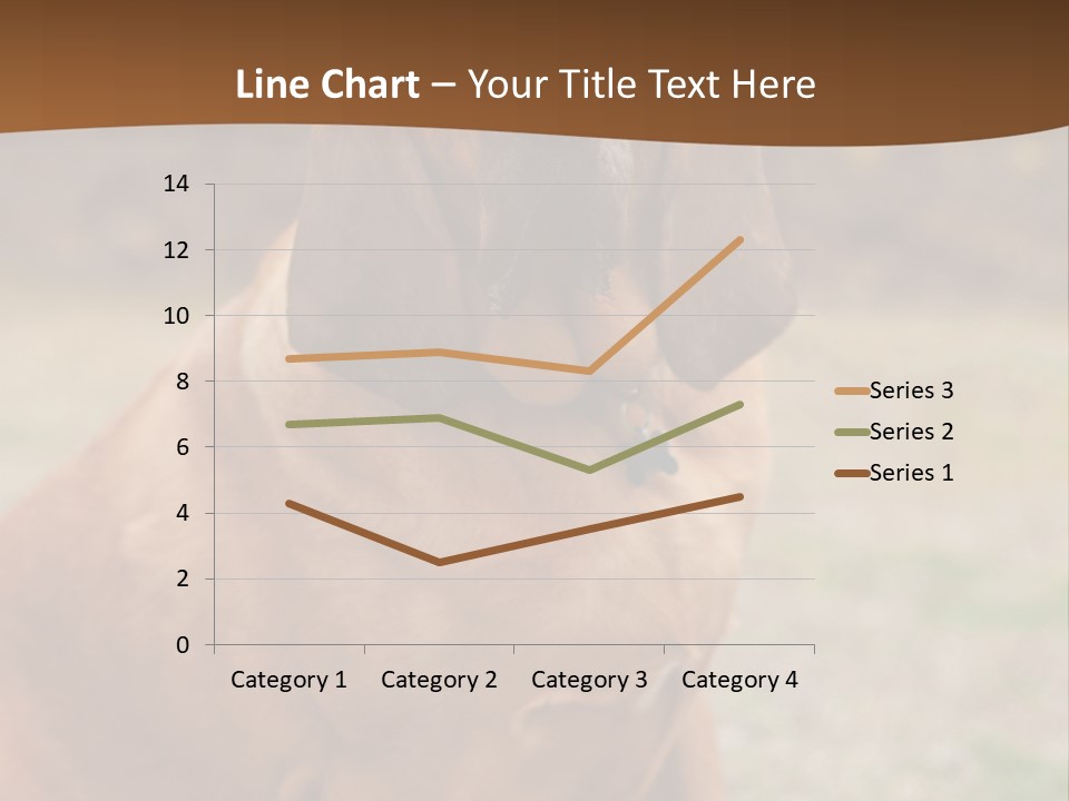 A Brown Dog Sitting On Top Of A Grass Covered Field PowerPoint Template