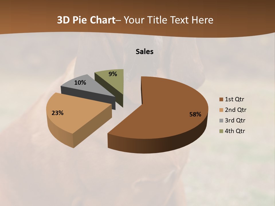 A Brown Dog Sitting On Top Of A Grass Covered Field PowerPoint Template