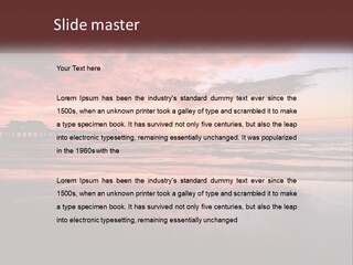 A Sunset Over The Ocean With A Pier In The Background PowerPoint Template