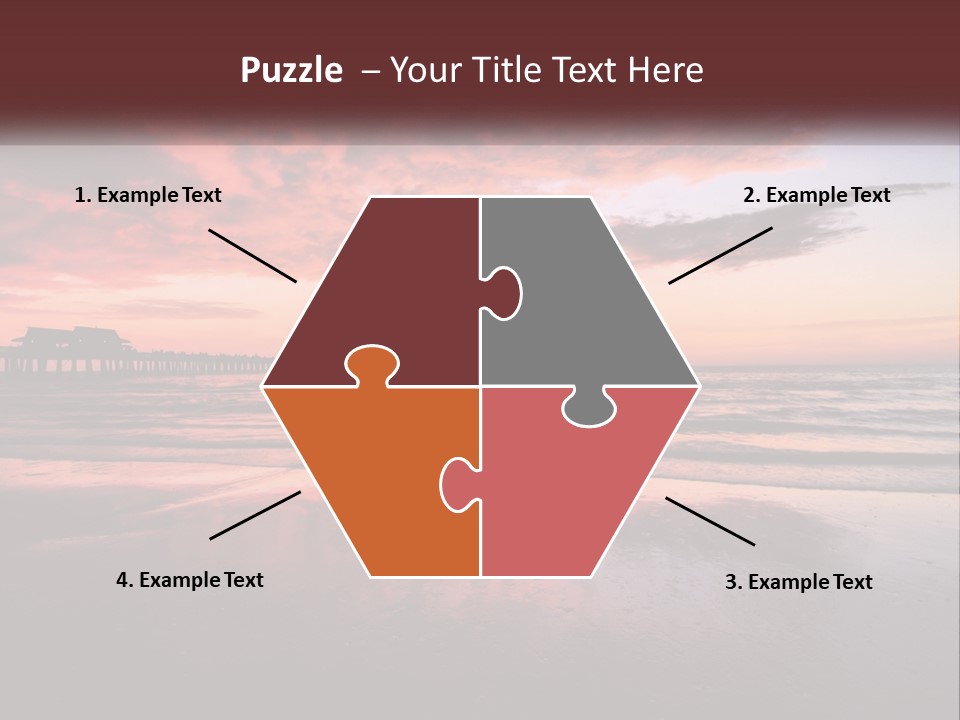 A Sunset Over The Ocean With A Pier In The Background PowerPoint Template
