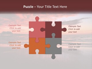 A Sunset Over The Ocean With A Pier In The Background PowerPoint Template