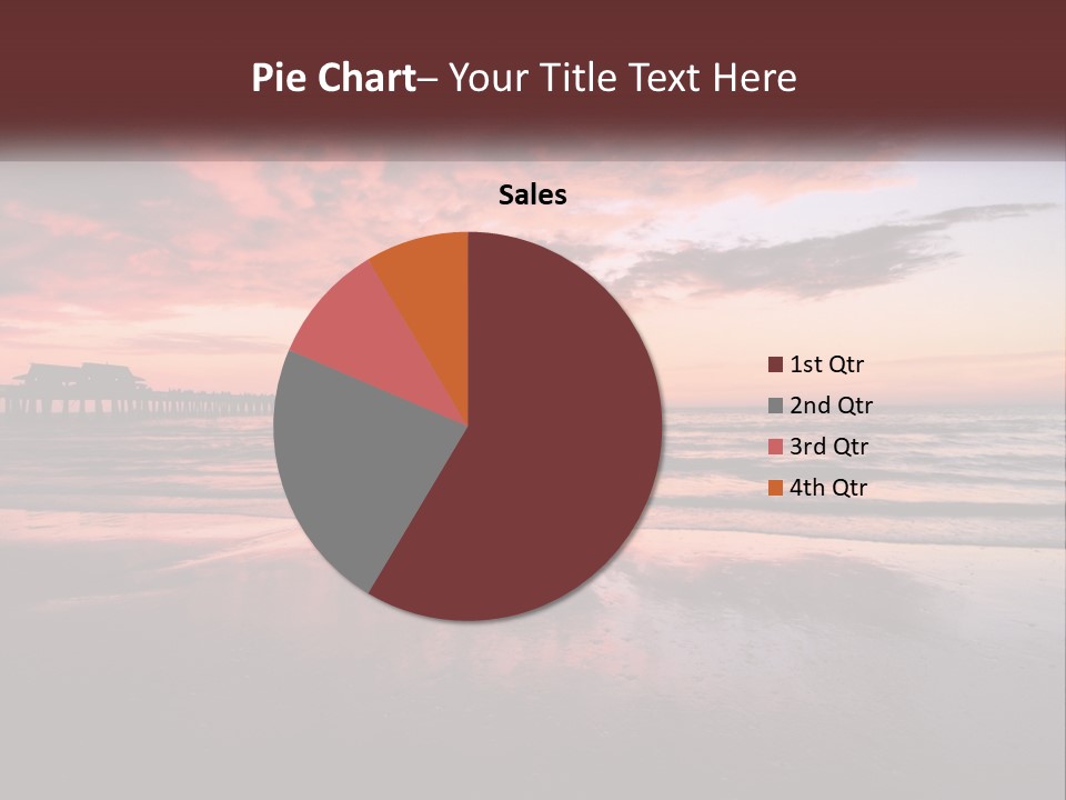 A Sunset Over The Ocean With A Pier In The Background PowerPoint Template