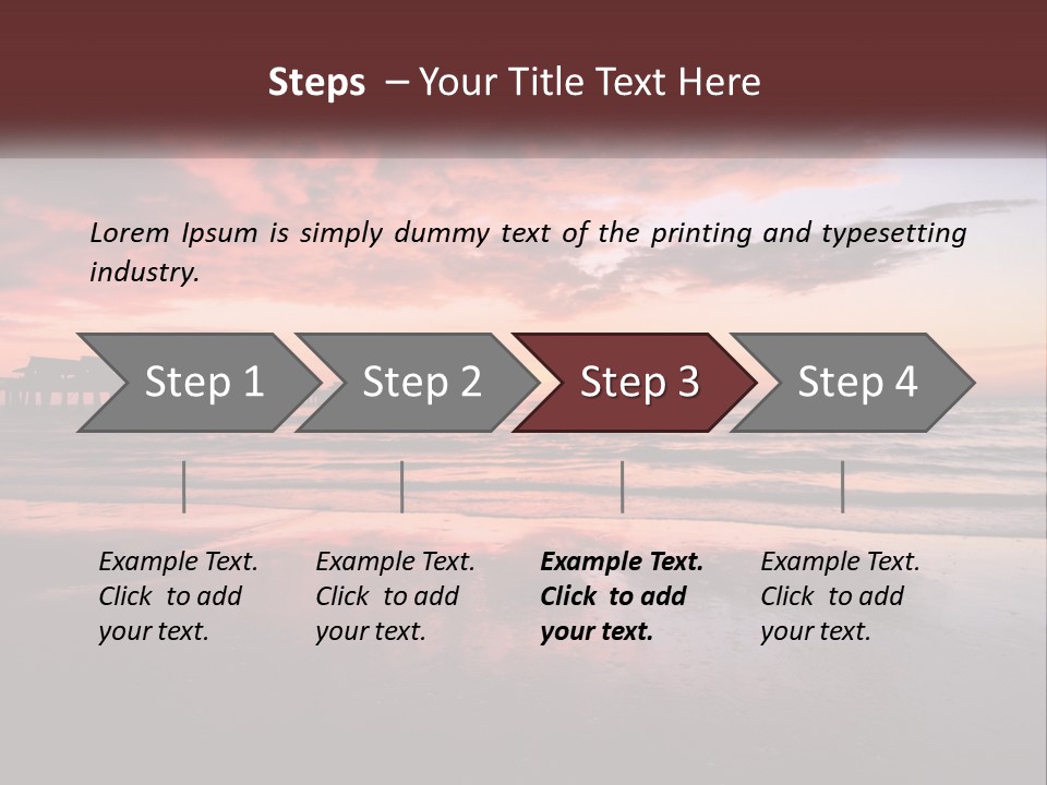A Sunset Over The Ocean With A Pier In The Background PowerPoint Template