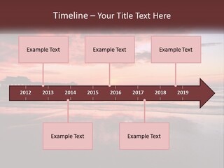 A Sunset Over The Ocean With A Pier In The Background PowerPoint Template