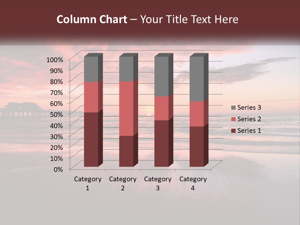 A Sunset Over The Ocean With A Pier In The Background PowerPoint Template
