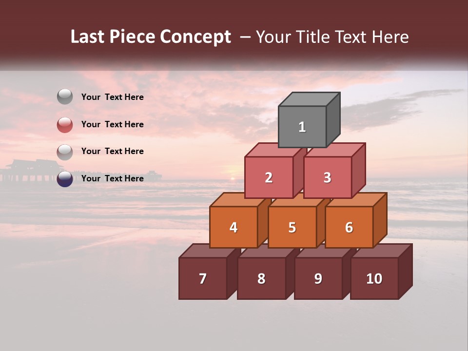 A Sunset Over The Ocean With A Pier In The Background PowerPoint Template
