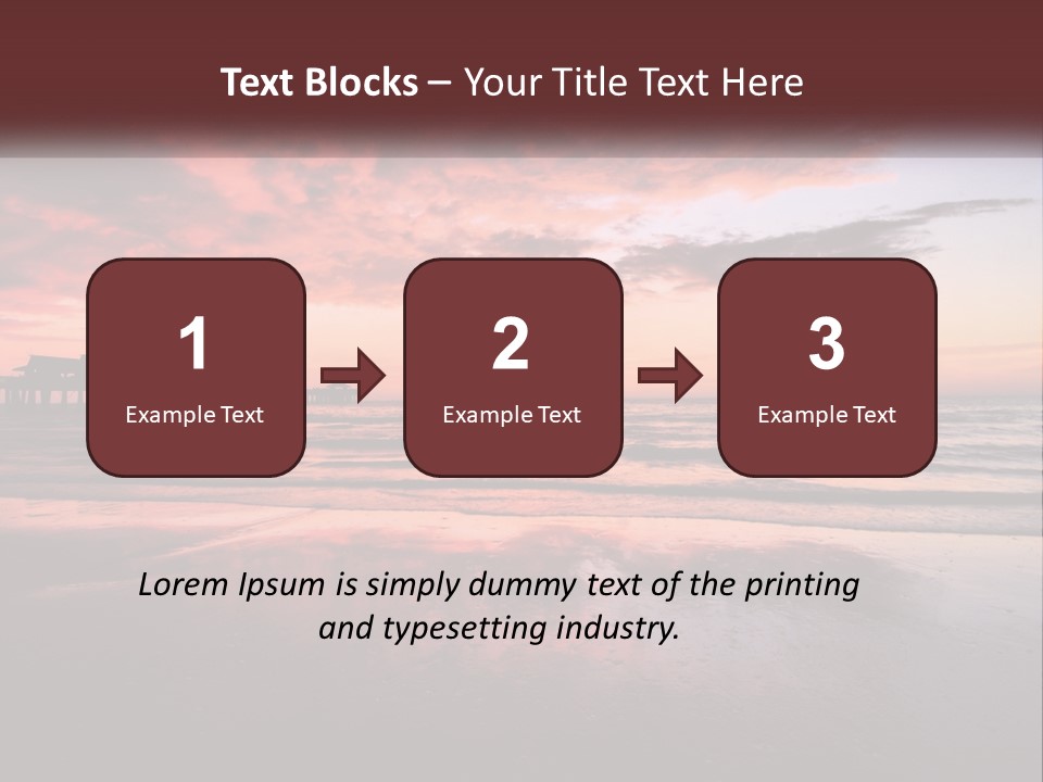 A Sunset Over The Ocean With A Pier In The Background PowerPoint Template