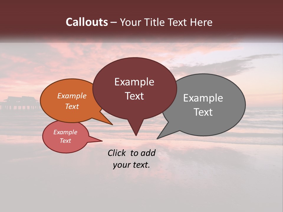 A Sunset Over The Ocean With A Pier In The Background PowerPoint Template
