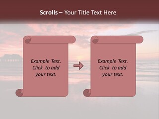 A Sunset Over The Ocean With A Pier In The Background PowerPoint Template