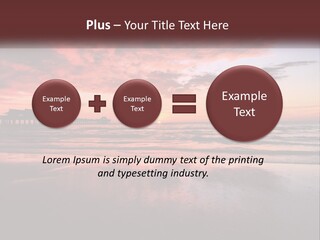 A Sunset Over The Ocean With A Pier In The Background PowerPoint Template