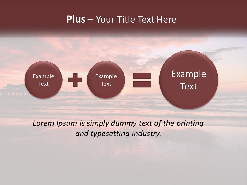 A Sunset Over The Ocean With A Pier In The Background PowerPoint Template
