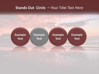 A Sunset Over The Ocean With A Pier In The Background PowerPoint Template
