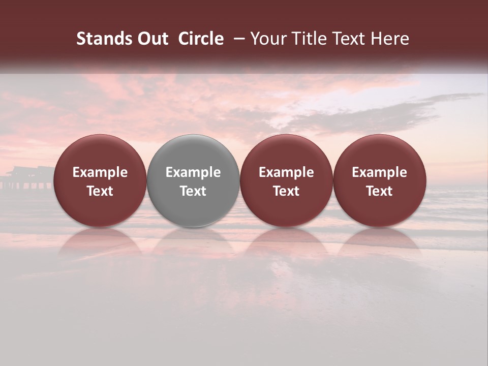 A Sunset Over The Ocean With A Pier In The Background PowerPoint Template