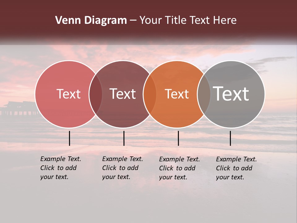 A Sunset Over The Ocean With A Pier In The Background PowerPoint Template