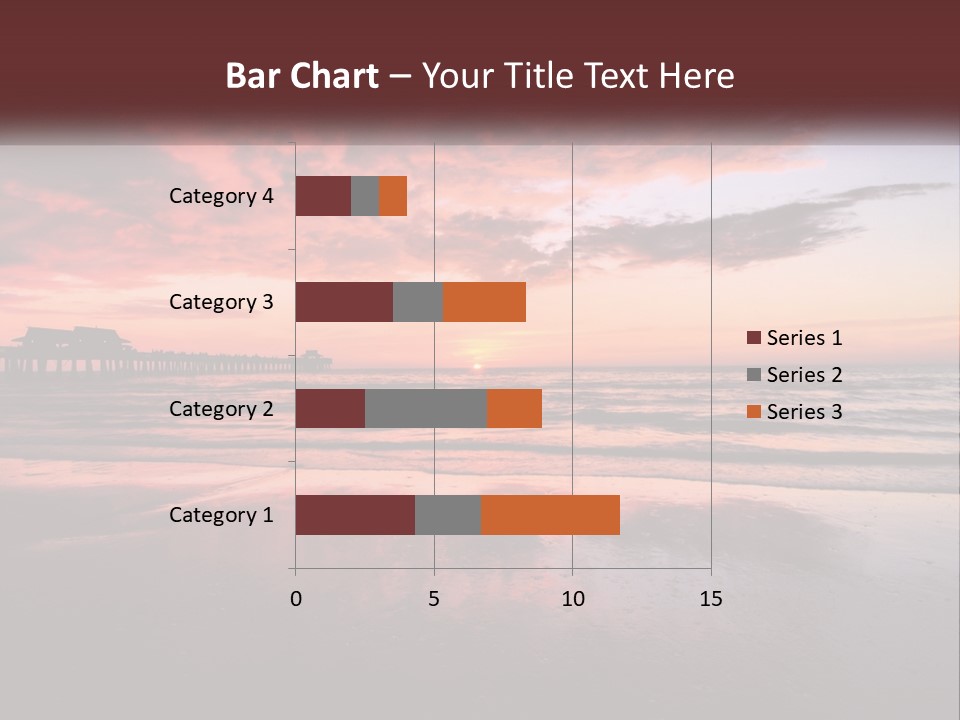 A Sunset Over The Ocean With A Pier In The Background PowerPoint Template