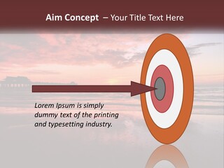A Sunset Over The Ocean With A Pier In The Background PowerPoint Template