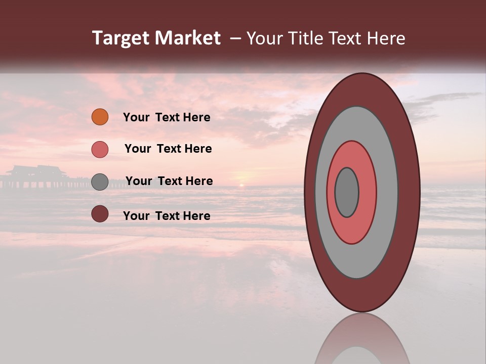 A Sunset Over The Ocean With A Pier In The Background PowerPoint Template