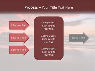 A Sunset Over The Ocean With A Pier In The Background PowerPoint Template