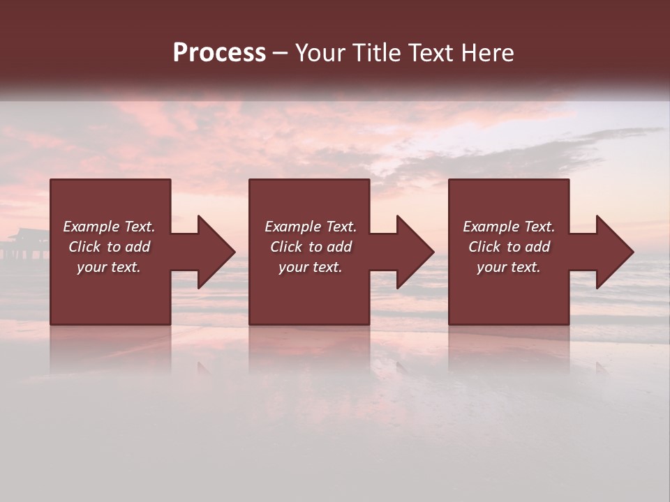 A Sunset Over The Ocean With A Pier In The Background PowerPoint Template