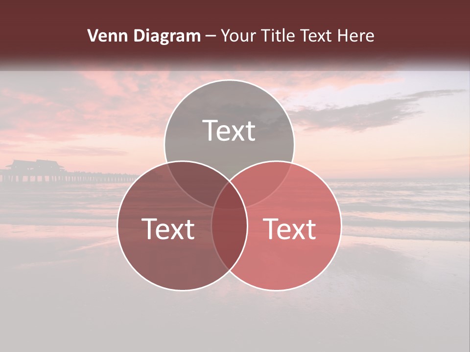 A Sunset Over The Ocean With A Pier In The Background PowerPoint Template