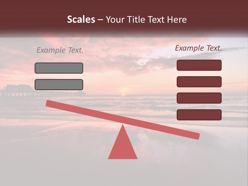 A Sunset Over The Ocean With A Pier In The Background PowerPoint Template
