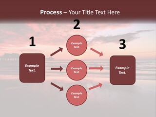 A Sunset Over The Ocean With A Pier In The Background PowerPoint Template