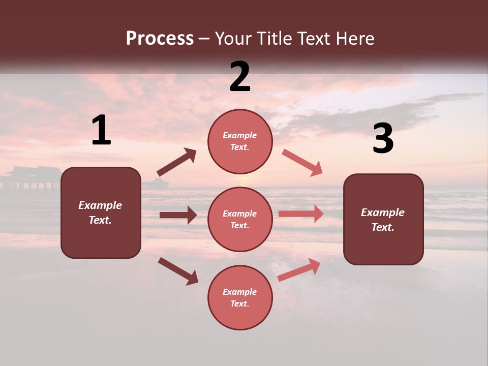 A Sunset Over The Ocean With A Pier In The Background PowerPoint Template