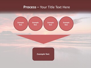 A Sunset Over The Ocean With A Pier In The Background PowerPoint Template
