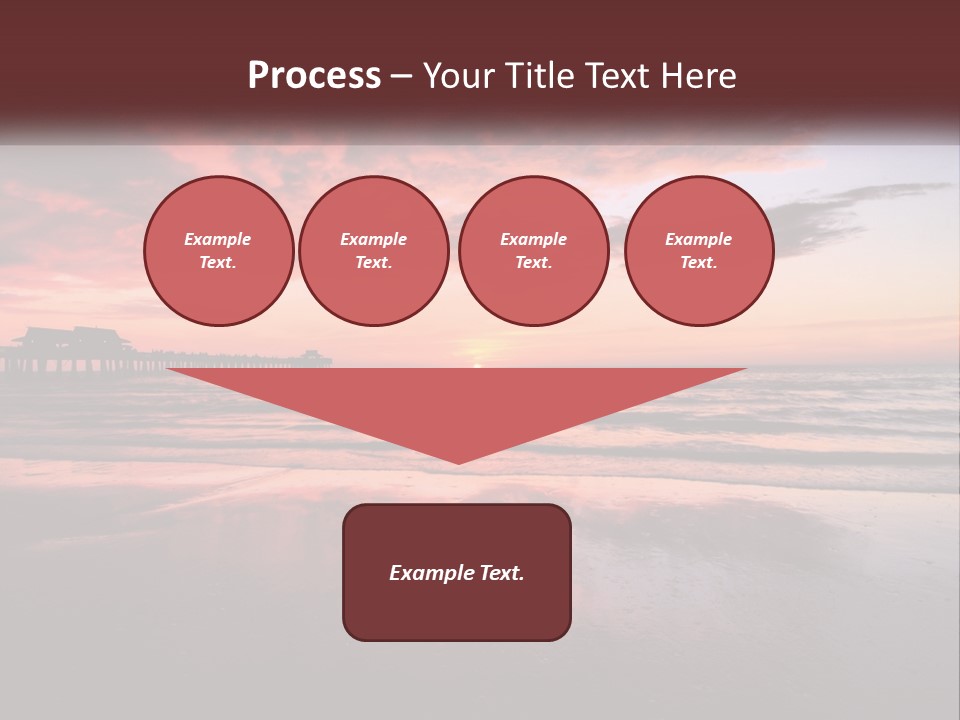 A Sunset Over The Ocean With A Pier In The Background PowerPoint Template
