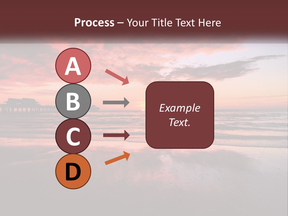 A Sunset Over The Ocean With A Pier In The Background PowerPoint Template