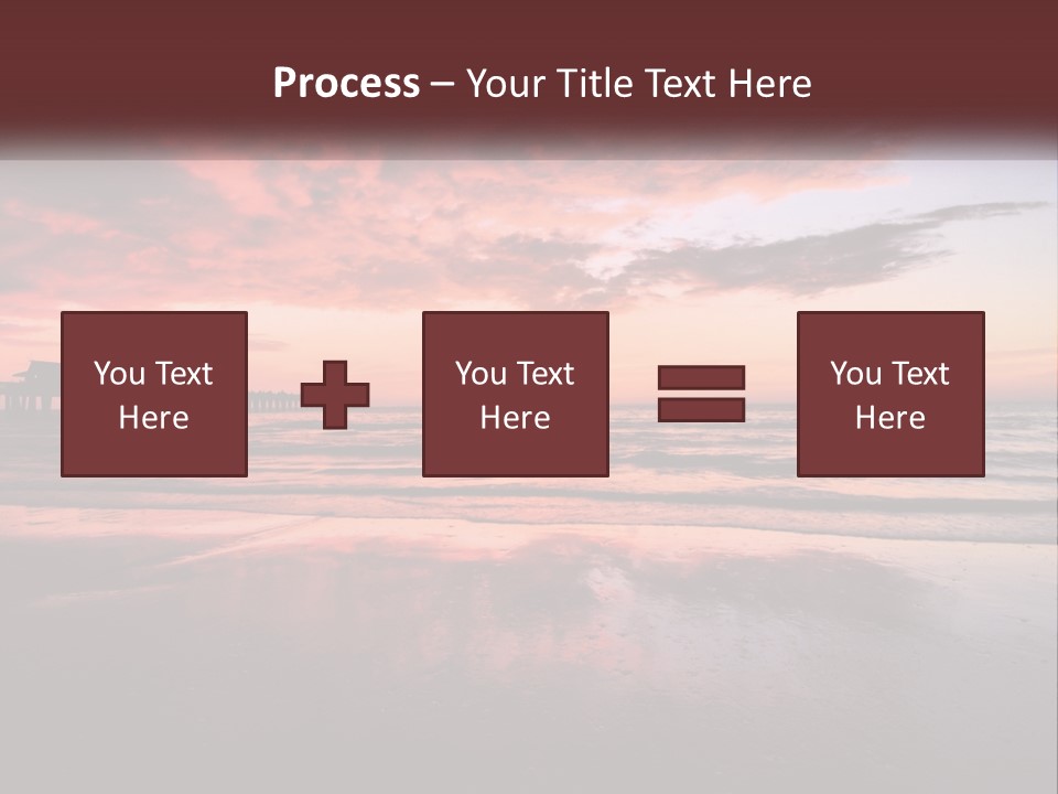 A Sunset Over The Ocean With A Pier In The Background PowerPoint Template