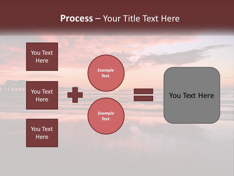 A Sunset Over The Ocean With A Pier In The Background PowerPoint Template