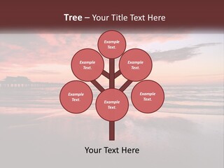 A Sunset Over The Ocean With A Pier In The Background PowerPoint Template