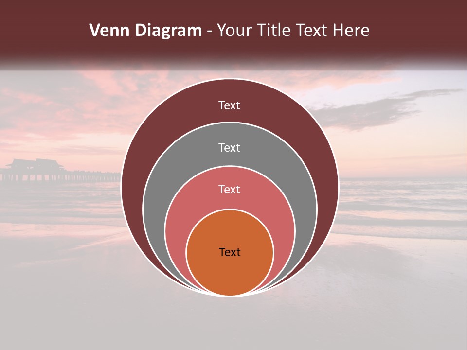 A Sunset Over The Ocean With A Pier In The Background PowerPoint Template