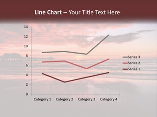 A Sunset Over The Ocean With A Pier In The Background PowerPoint Template