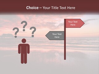A Sunset Over The Ocean With A Pier In The Background PowerPoint Template