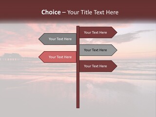 A Sunset Over The Ocean With A Pier In The Background PowerPoint Template